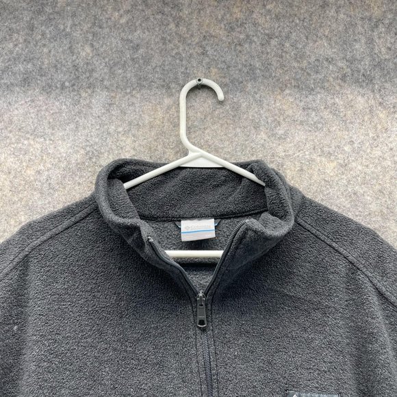 Columbia Vest Men's XXL Adult Gray PFG Outdoor Fleece Sleeveless Full Zip Logo - Picture 2 of 11